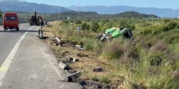 Aksident i trefishtë ne autostrade, autoboti del nga rruga! Ka të pIagosur, ja gjendja.