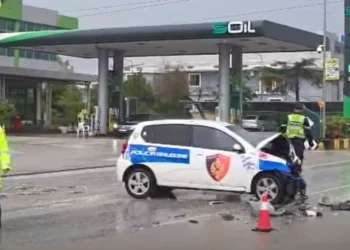 Aksident i frikshëm në vend! Makina e policisë bëhet copash, 2 efektivët që ndodheshin në mjet…